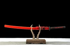 Éclipse Cramoisie - Katana Forge a la Main en 65Mn Spring Steel