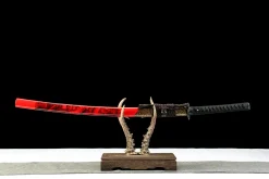 Spectre Écarlate - Katana Forge a la Main en 65Mn Spring Steel
