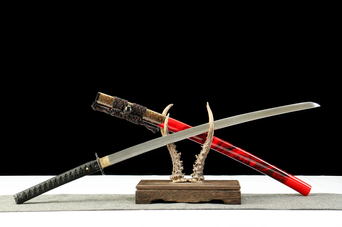 Spectre Écarlate - Katana Forge a la Main en 65Mn Spring Steel - Image 3
