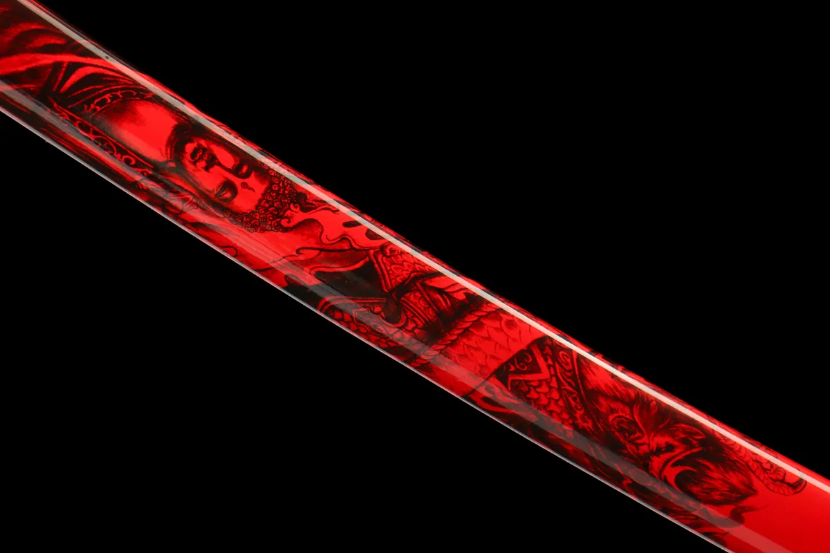 Spectre Écarlate - Katana Forge a la Main en 65Mn Spring Steel - Image 5