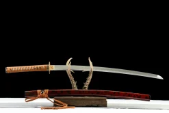 Alternative view of Fil d'Or - Katana Forge a la Main en Acier a outils T10