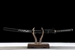 Fil d'Or des Océans Profonds - Katana Forge a la Main en Acier a outils T10