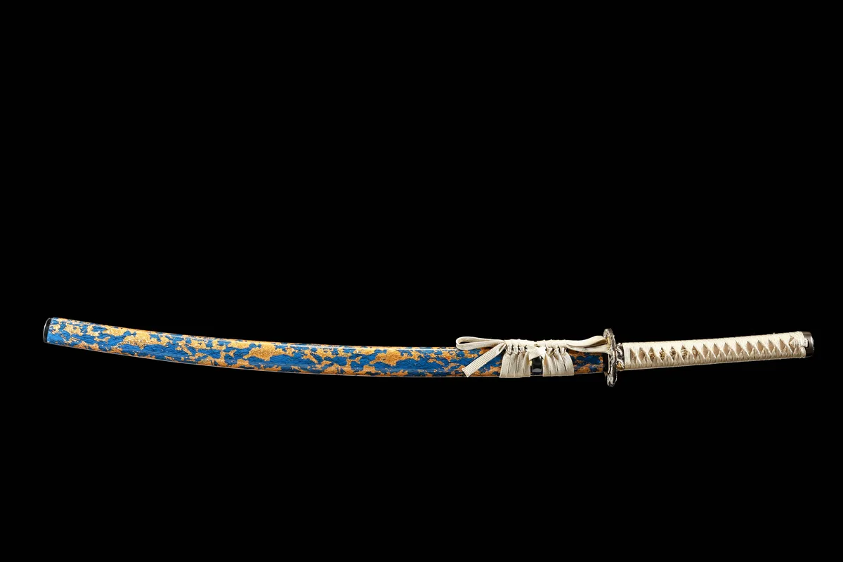Fleur de Givre sur Nuage Errant - Katana Forge a la Main en Acier a outils T10 - Image 11