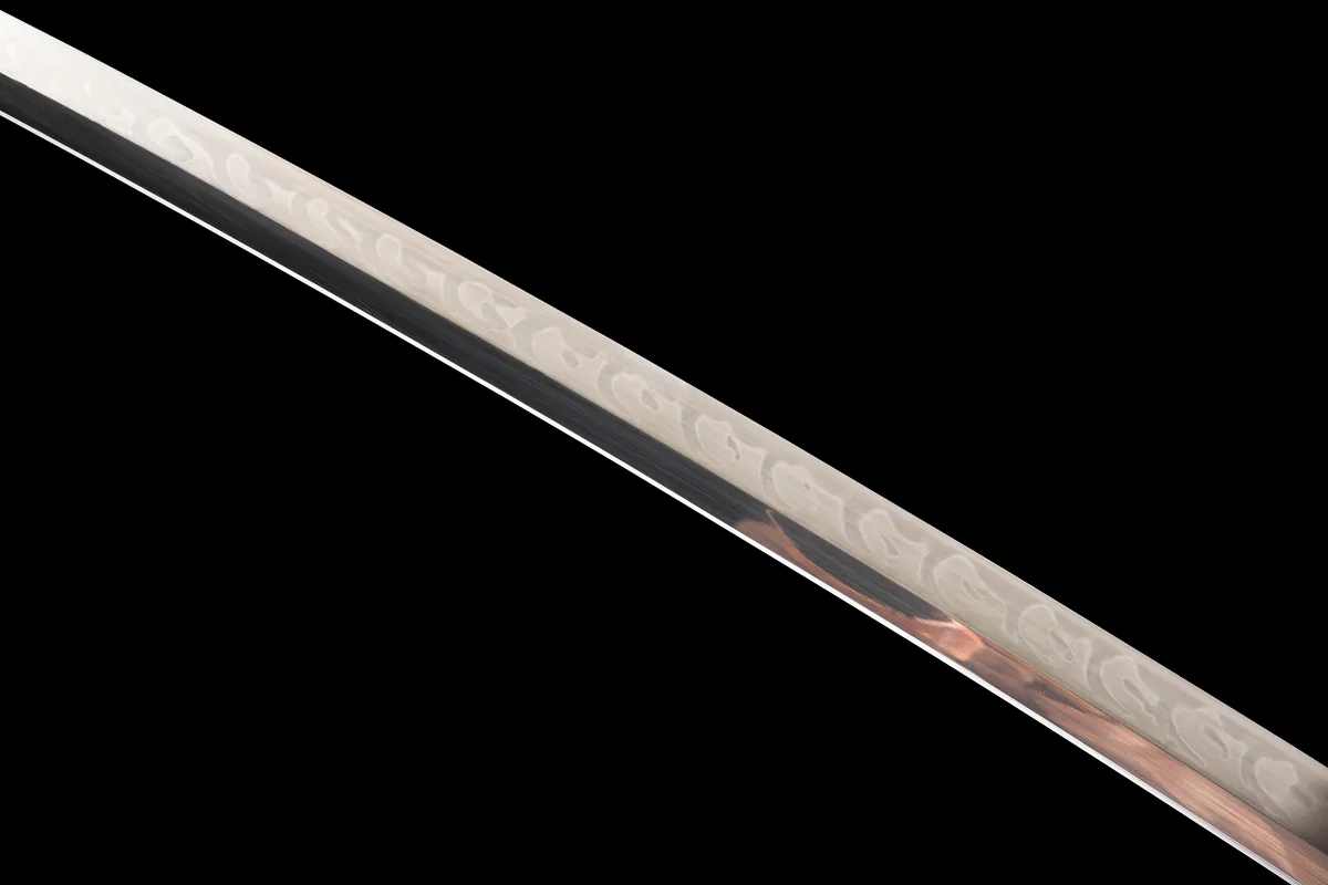 Fleur de Givre sur Nuage Errant - Katana Forge a la Main en Acier a outils T10 - Image 9