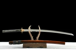 Alternative view of Floraison Écarlate - Katana Forge a la Main en Acier a outils T10