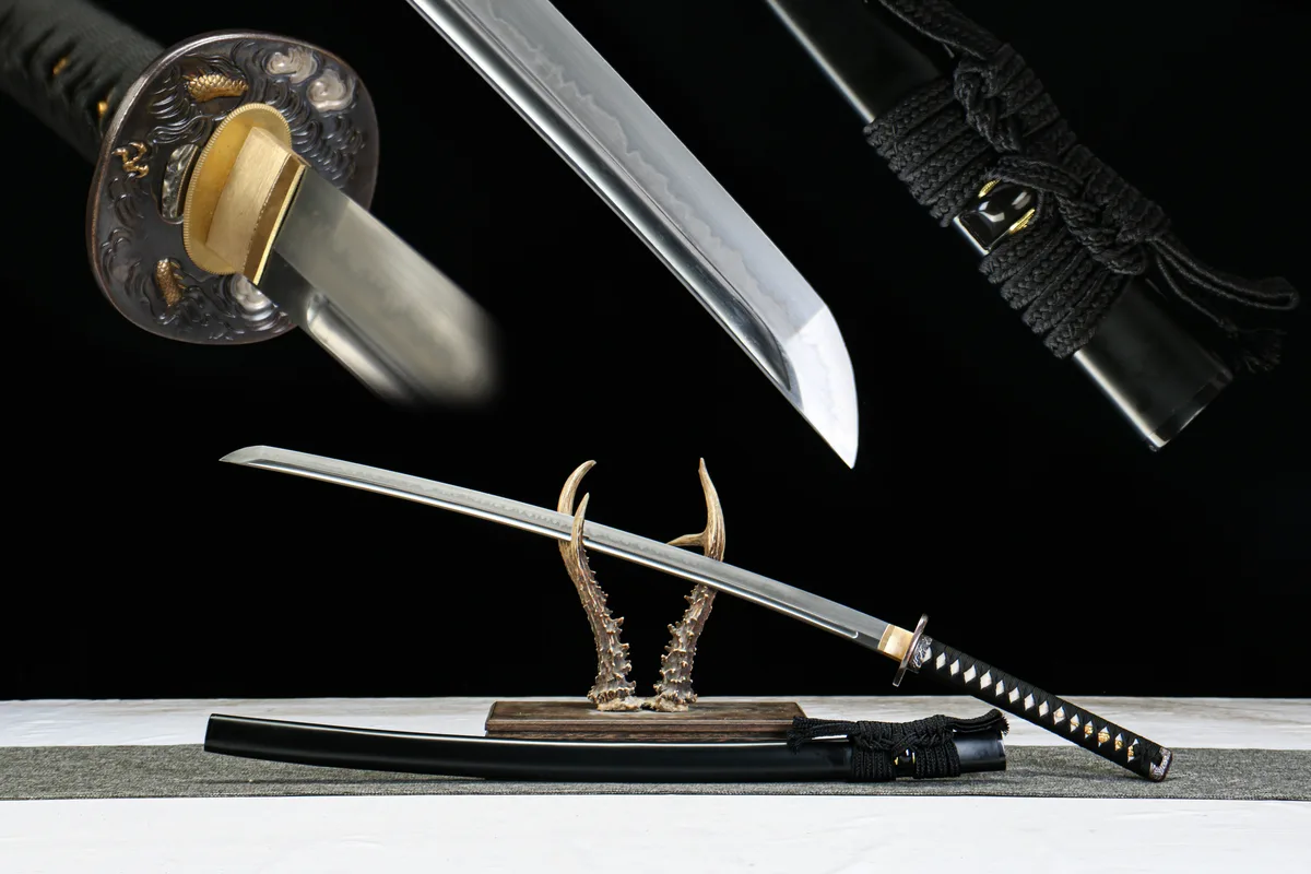 Le Tranchant Voilé - Katana Forge a la Main en Acier a outils T10 - Image 10