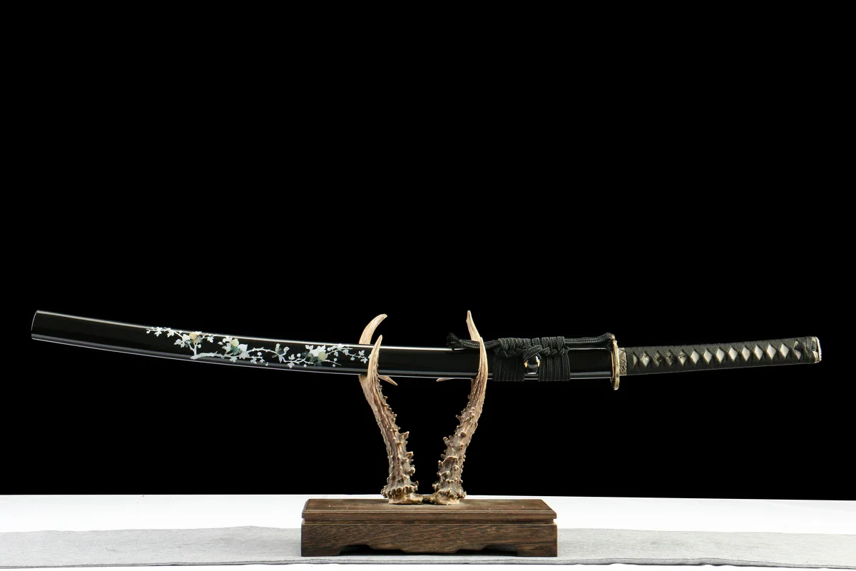 Lueur des Abysses - Katana Forge a la Main en Acier a outils T10