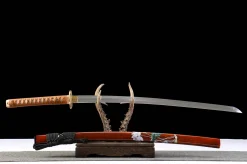 Alternative view of Lune de Cerisier Écarlate - Katana Forge a la Main en Acier a outils T10
