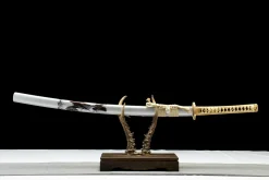 Marée d'Argent - Katana Forge a la Main en Acier a outils T10