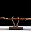 Tissage Noir Or Brun - Katana Forge a la Main en Acier a outils T10