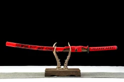 Yaksha (炎) — Flamme du Démon - Katana Forge a la Main en Acier a outils T10