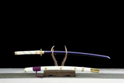 Alternative view of Céleste Blanche - Katana Forge a la Main en Acier au carbone 1045