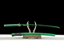 Alternative view of Chasse de Jade - Katana Forge a la Main en Acier au carbone 1045