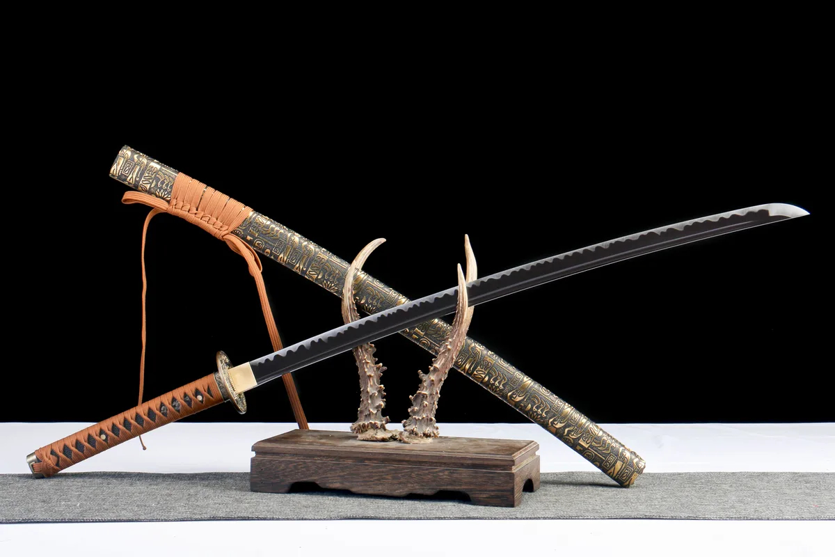 Dévoreur d'Âmes - Katana Forge a la Main en Acier au carbone 1045