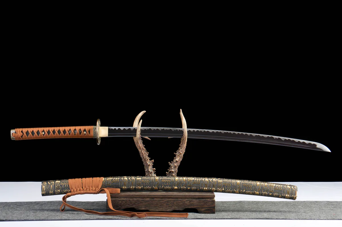 Dévoreur d'Âmes - Katana Forge a la Main en Acier au carbone 1045 - Image 5