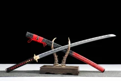 Alternative view of 落花吹雪 - Neige de Petales - Katana Forge a la Main en Acier au carbone 1045