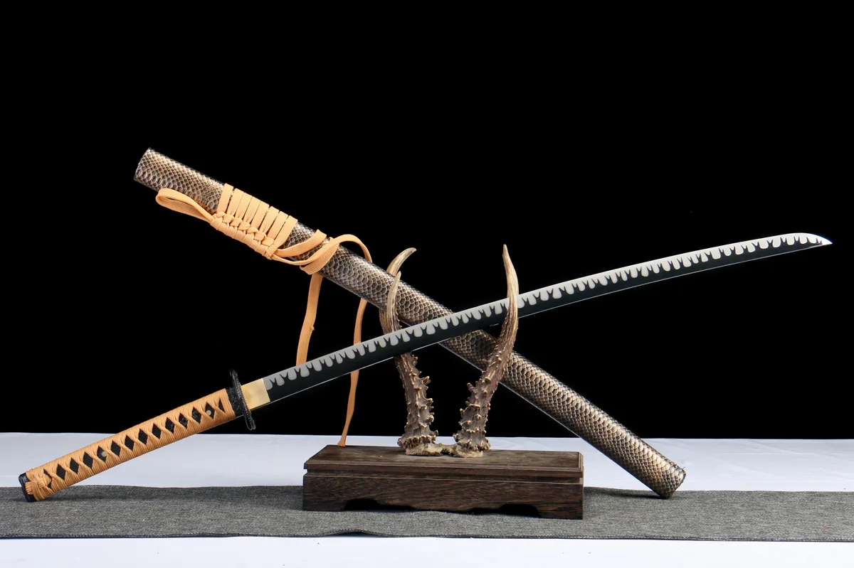 Ombre du Cygne Solitaire - Katana Forge a la Main en Acier au carbone 1045 - Image 12