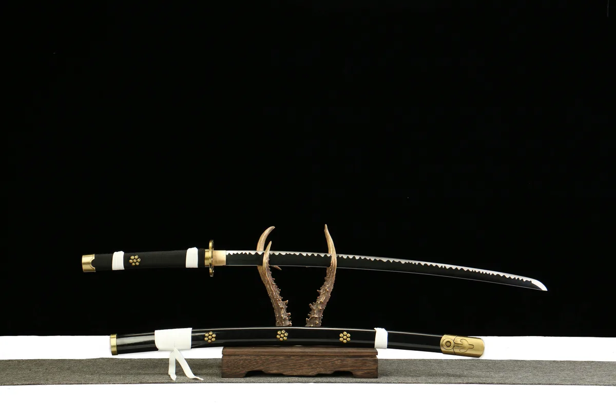 Plume du Ciel Noir - Katana Forge a la Main en Acier au carbone 1045 - Image 2