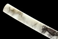 Alternative view of Bambou Blanc - Katana Forge a la Main en Acier au carbone 1065