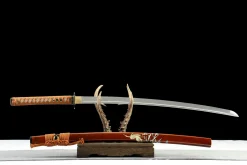 Alternative view of Cœur Pur - Katana Forge a la Main en Acier au carbone 1065