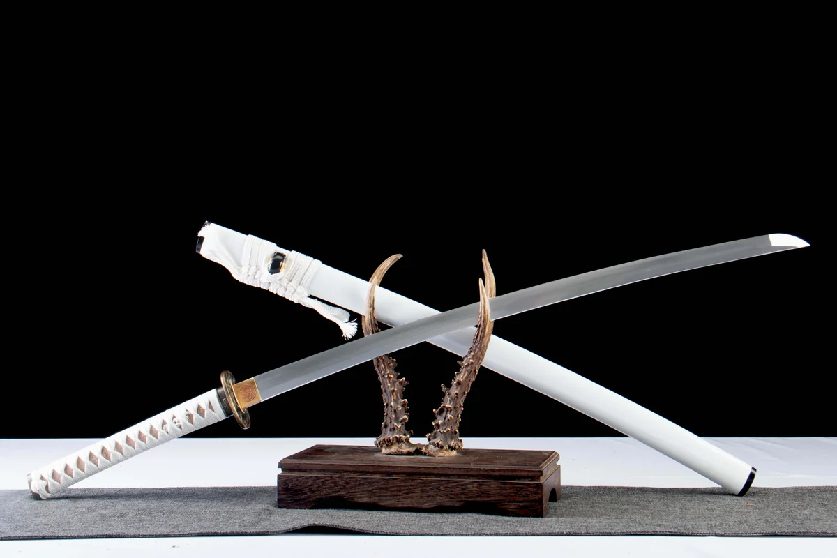 Croc Blanc - Katana Forge a la Main en Acier au carbone 1065 - Image 5