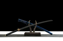 Alternative view of Dragon Noir - Katana Forge a la Main en Acier au carbone 1065