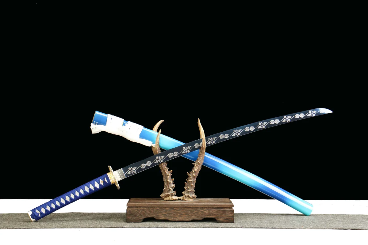 Flamme Bleue - Katana Forge a la Main en Acier au carbone 1065 - Image 3