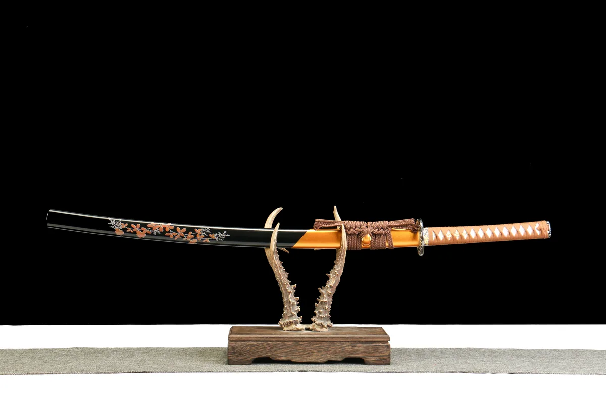 Floraison d'Automne - Katana Forge a la Main en Acier au carbone 1065