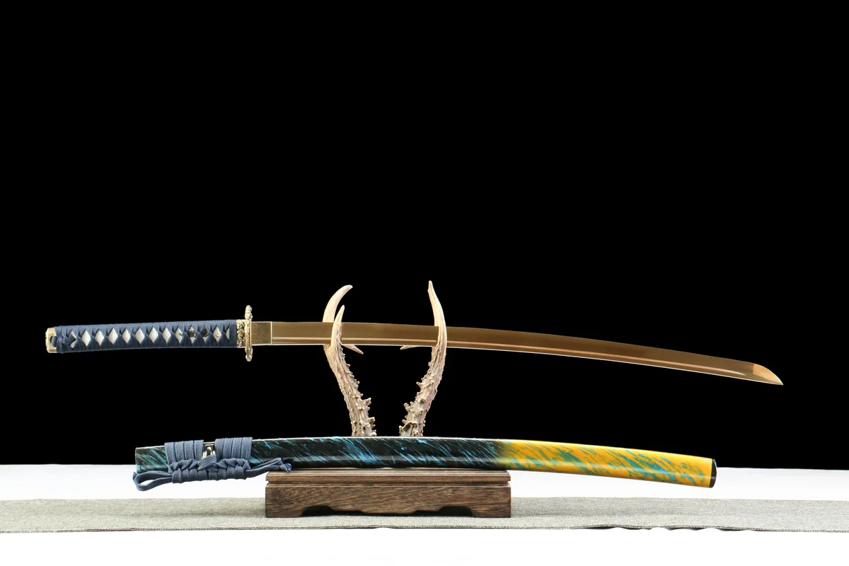 Glace et Flamme - Katana Forge a la Main en Acier au carbone 1065 - Image 2
