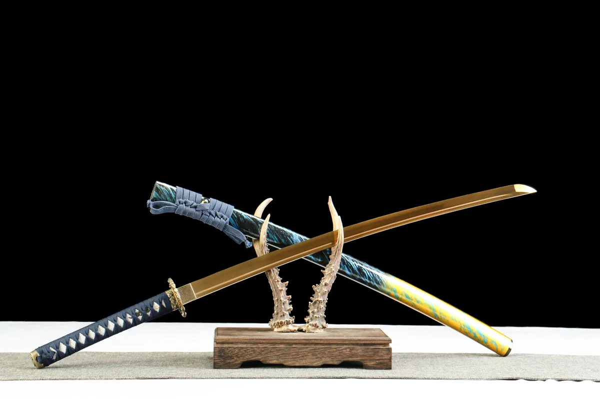 Glace et Flamme - Katana Forge a la Main en Acier au carbone 1065 - Image 3