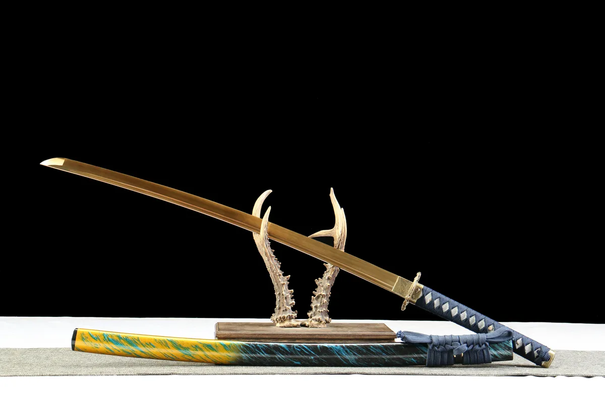 Glace et Flamme - Katana Forge a la Main en Acier au carbone 1065 - Image 4