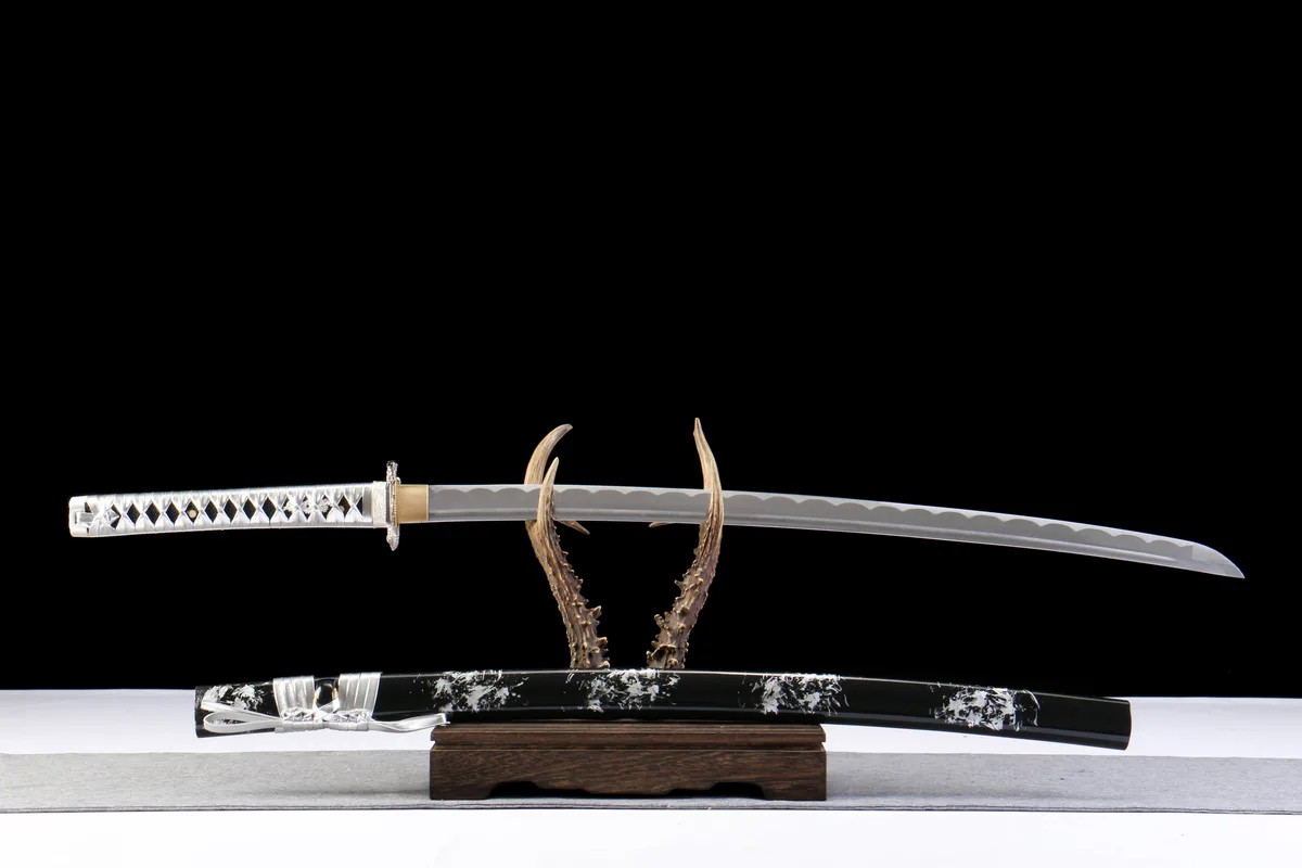 Katana Eau Tranquille - Katana Forge a la Main en Acier au carbone 1065 - Image 2
