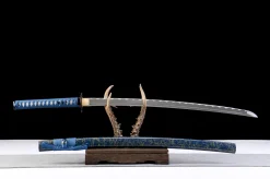 Alternative view of Katana Route Sous la Lune - Katana Forge a la Main en Acier au carbone 1065