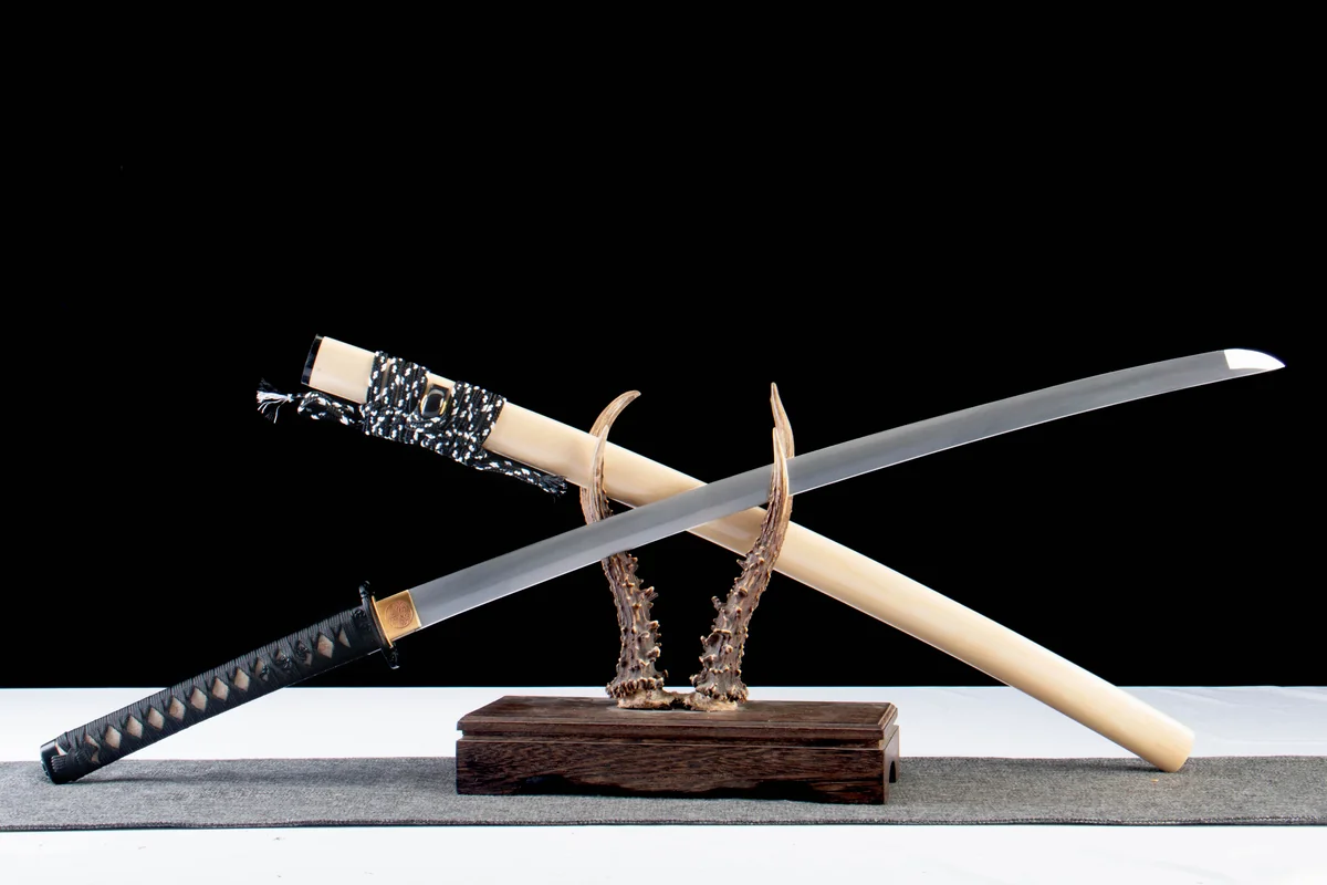 Lame Yin-Yang - Katana Forge a la Main en Acier au carbone 1065 - Image 5