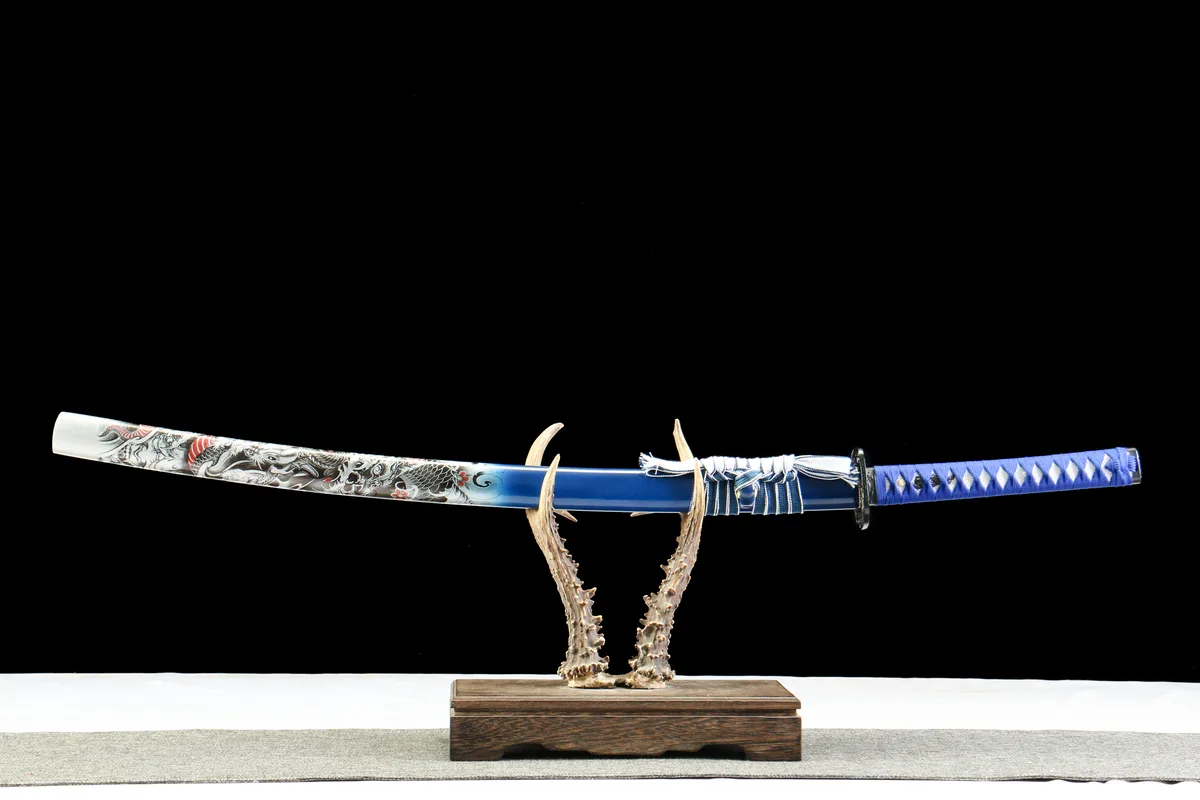 Ombre de Givre - Katana Forge a la Main en Acier au carbone 1065
