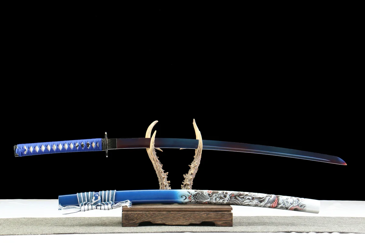 Ombre de Givre - Katana Forge a la Main en Acier au carbone 1065 - Image 2