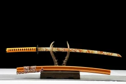 Alternative view of Or Pur - Katana Forge a la Main en Acier au carbone 1065