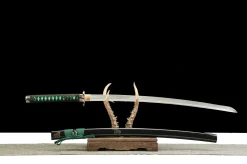Alternative view of Soie d'Azur - Katana Forge a la Main en Acier au carbone 1065
