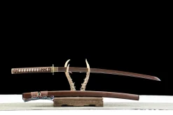Alternative view of Tranchant Silencieux - Katana Forge a la Main en Acier au carbone 1065