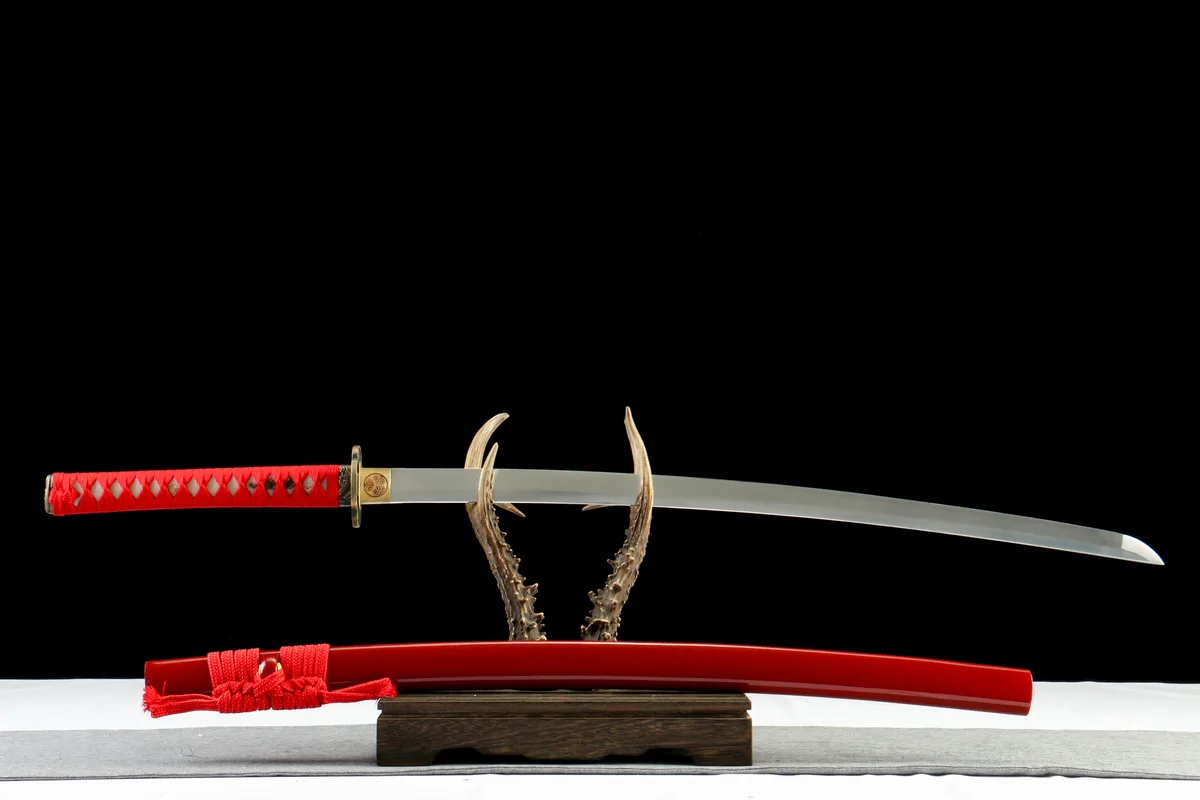 Tranchant Vermeil - Katana Forge a la Main en Acier au carbone 1065 - Image 2