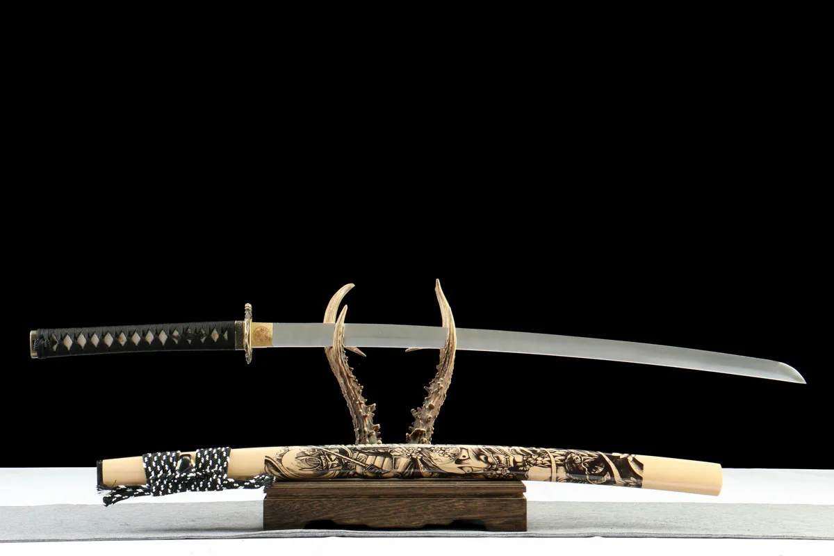 Vent Doré - Katana Forge a la Main en Acier au carbone 1065 - Image 4