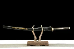 Ambre du Dragon - Katana Forge a la Main en Acier Damas