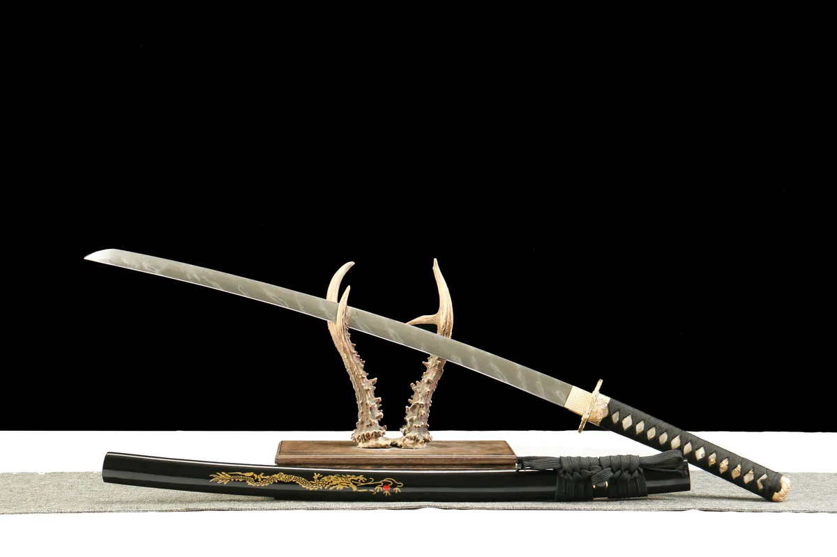 Ambre du Dragon - Katana Forge a la Main en Acier Damas - Image 4
