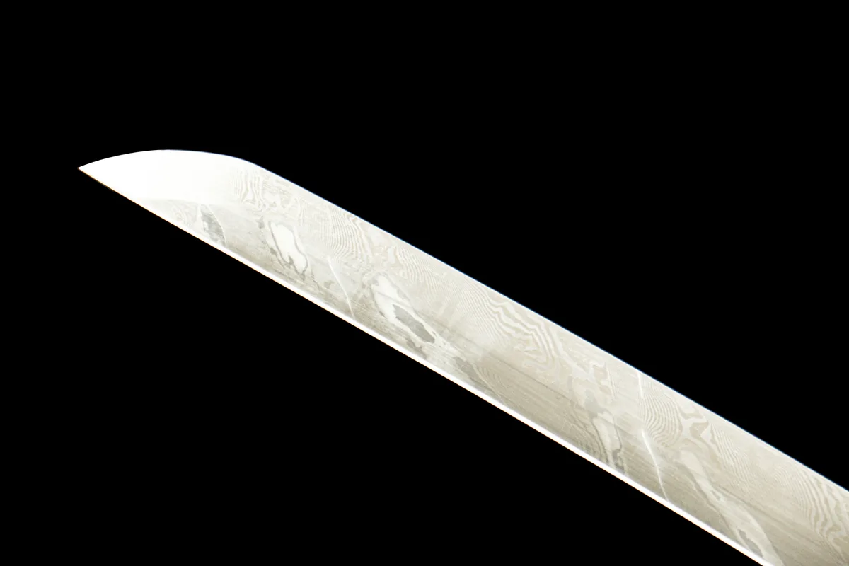 Ambre du Dragon - Katana Forge a la Main en Acier Damas - Image 5