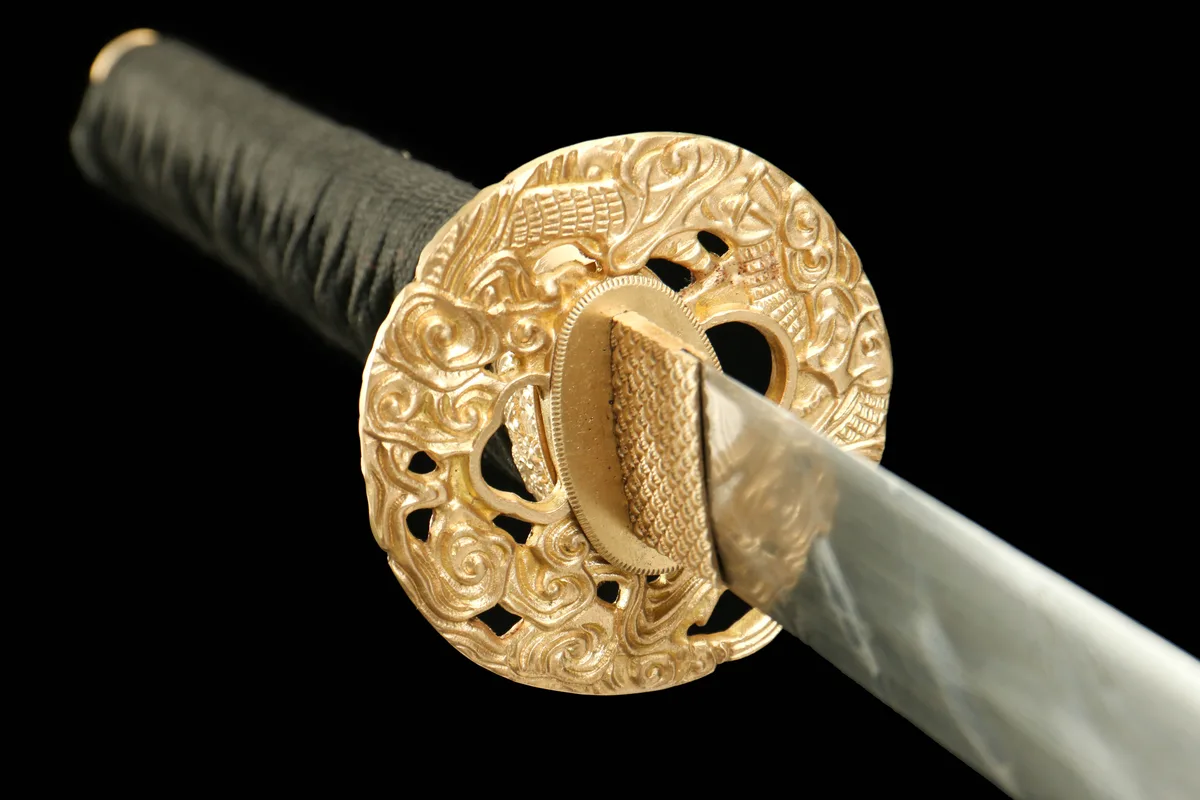 Ambre du Dragon - Katana Forge a la Main en Acier Damas - Image 6