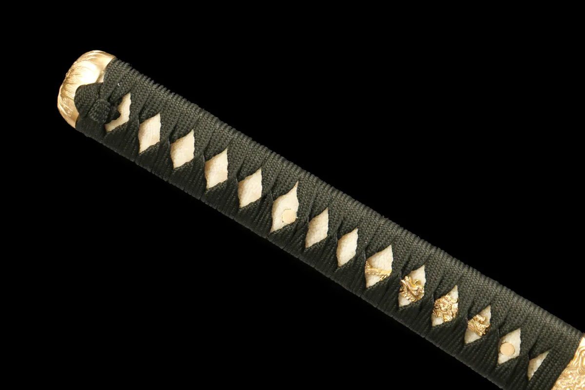 Ambre du Dragon - Katana Forge a la Main en Acier Damas - Image 7