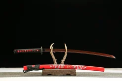 Alternative view of Dragon de Flamme - Katana Forge a la Main en Acier Damas
