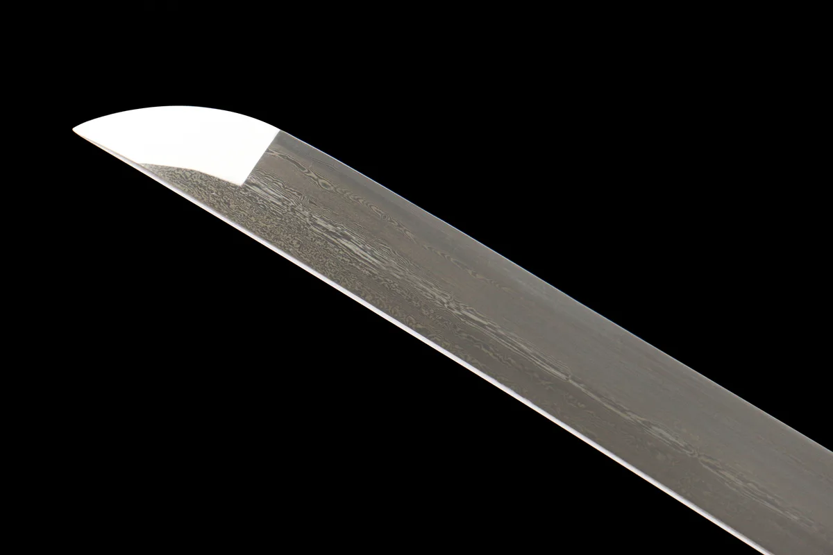 Éclat d'Azur - Katana Forge a la Main en Acier Damas - Image 4