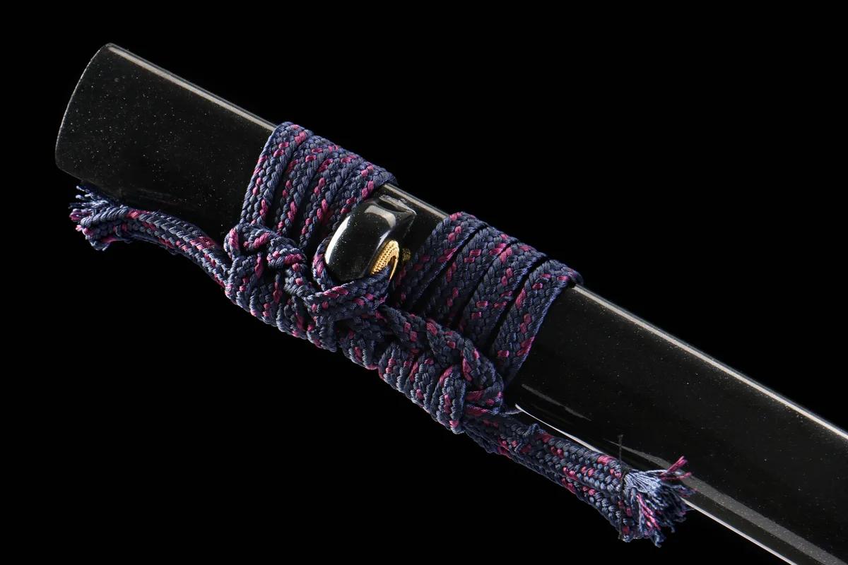 Éclat d'Azur - Katana Forge a la Main en Acier Damas - Image 9