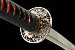 Flamme Impériale - Katana Forge a la Main en Acier Damas